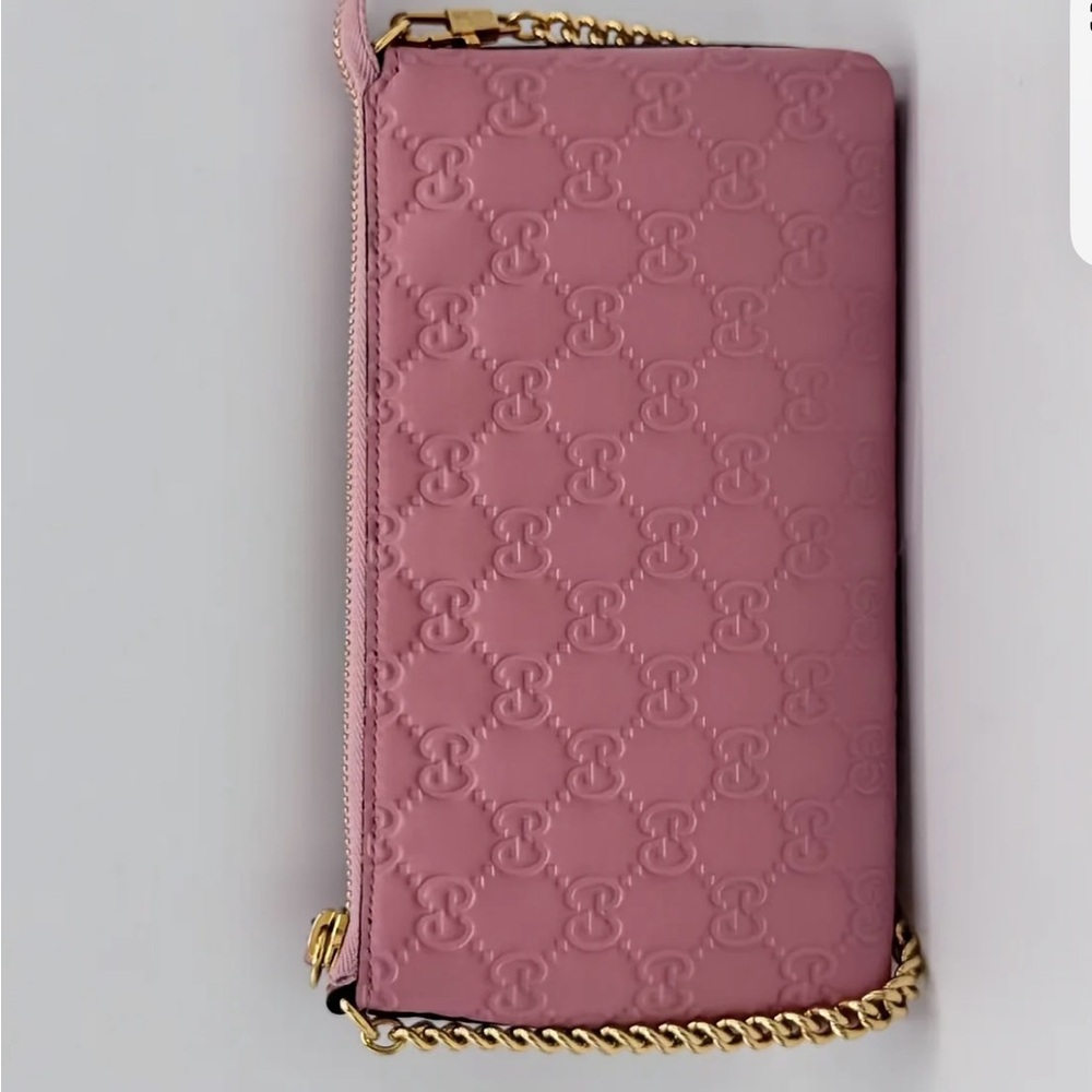 Gucci Rose Wristlet with Gold Accent
